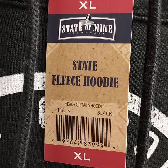 NWT State Of Mine North Carolina The Tar Heel State Fleece Lined Hoodie Mens XL - Picture 11 of 13
